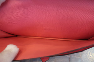 HERMES／エルメス ベアンスフレ ヴォーエプソン ローズリップスティック C刻印 財布 700060155