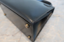 将图片加载到图库查看器，HERMES MINI KELLY 20 Box carf leather Black ○S刻印 Shoulder bag 800070059

