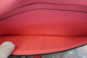 HERMES／エルメス ベアンスフレ ヴォーエプソン ローズリップスティック C刻印 財布 700060155