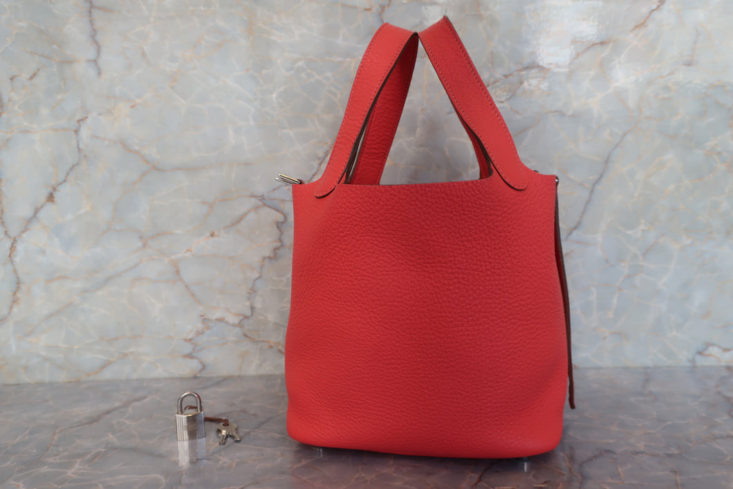 HERMES／エルメス ピコタンロックＰＭ トリヨンクレマンス ローズジャイプール □P刻印 ハンドバッグ 700110099