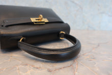 将图片加载到图库查看器，HERMES MINI KELLY 20 Box carf leather Black ○S刻印 Shoulder bag 800070059
