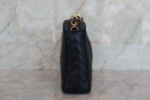 CHANEL/シャネル フリンジチェーンショルダーバッグ ラムスキン ネイビー/ゴールド金具 ショルダーバッグ 700060287