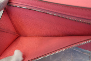HERMES／エルメス ベアンスフレ ヴォーエプソン ローズリップスティック C刻印 財布 700060155