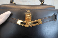 将图片加载到图库查看器，HERMES MINI KELLY 20 Box carf leather Black ○S刻印 Shoulder bag 800070059
