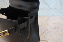 将图片加载到图库查看器，HERMES MINI KELLY 20 Box carf leather Black ○S刻印 Shoulder bag 800070059
