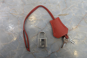 HERMES／エルメス バーキン30 アルルカン トリヨンクレマンス オレンジ/サンギーヌ/ゴールド/ブルーラン/ブルーイドラ/エタン □Q刻印 ハンドバッグ 700070283