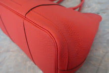 Load image into Gallery viewer, HERMES  GARDEN PARTY PM Country leather Rouge casaque X Engraving Tote bag 800040141
