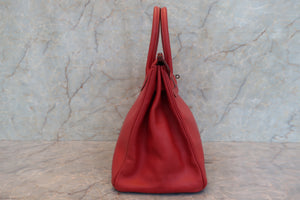 HERMES／エルメス バーキン35 アルデンヌ ルージュヴィフ □D刻印 ハンドバッグ 700070092