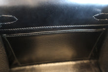 将图片加载到图库查看器，HERMES MINI KELLY 20 Box carf leather Black ○S刻印 Shoulder bag 800070059
