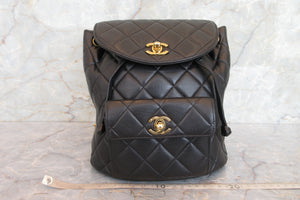 CHANEL/シャネル マトラッセチェーンリュック ラムスキン ブラック/ゴールド金具 リュック 700080045