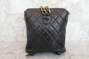 CHANEL/シャネル マトラッセチェーンリュック ラムスキン ブラック/ゴールド金具 リュック 700080045