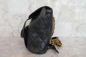 CHANEL/シャネル マトラッセチェーンリュック ラムスキン ブラック/ゴールド金具 リュック 700080045