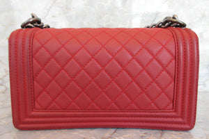 CHANEL/シャネル ボーイシャネルチェーンショルダーバッグ ソフトキャビアスキン レッド/シルバー金具 ショルダーバッグ 700070069