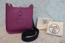 将图片加载到图库查看器，HERMES EVELYNE TPM Clemence leather Anemone Y刻印 Shoulder bag 800080012
