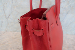 HERMES／エルメス バーキン35 アルデンヌ ルージュヴィフ □D刻印 ハンドバッグ 700070092