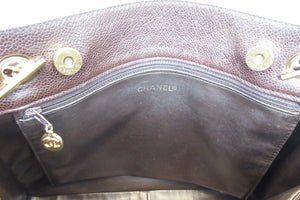 CHANEL/シャネル ココマークチェーンショルダーバッグ キャビアスキン ブラウン/ゴールド金具 ショルダーバッグ 700080115