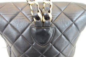 CHANEL/シャネル マトラッセチェーンリュック ラムスキン ブラック/ゴールド金具 リュック 700080045