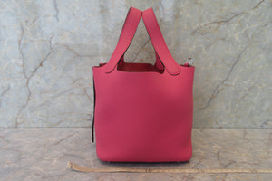 HERMES／エルメス ピコタンロックＰＭ トリヨンクレマンス ローズショッキング U刻印 ハンドバッグ 700090036