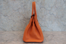 Load image into Gallery viewer, HERMES BIRKIN 30 Clemence leather Orange □P Engraving Hand bag 800060140
