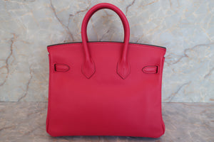 HERMES BIRKIN 25 Swift leather Framboise Hand bag 600080032