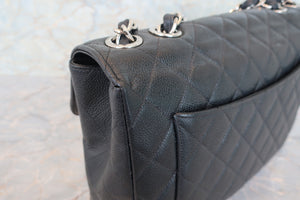 CHANEL/シャネル 中マトラッセシングルフラップチェーンショルダーバッグ キャビアスキン ブラック/シルバー金具 ショルダーバッグ 700070267