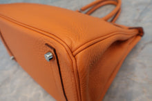 Load image into Gallery viewer, HERMES BIRKIN 30 Clemence leather Orange □P Engraving Hand bag 800060140
