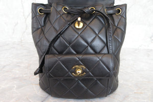 CHANEL/シャネル マトラッセチェーンリュック ラムスキン ブラック/ゴールド金具 リュック 700080045