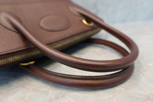 Load image into Gallery viewer, HERMES BOLIDE 35 Clemence leather Brown □D Engraving Hand bag 600050112

