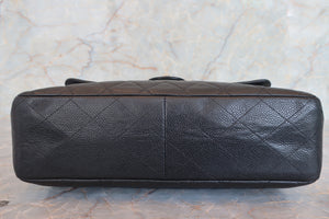 CHANEL/シャネル 中マトラッセシングルフラップチェーンショルダーバッグ キャビアスキン ブラック/シルバー金具 ショルダーバッグ 700070267
