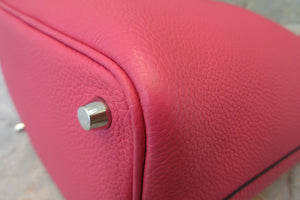 HERMES／エルメス ピコタンロックＰＭ トリヨンクレマンス ローズショッキング U刻印 ハンドバッグ 700090036