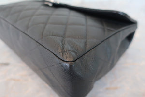 CHANEL/シャネル 中マトラッセシングルフラップチェーンショルダーバッグ キャビアスキン ブラック/シルバー金具 ショルダーバッグ 700070267