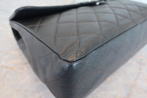 CHANEL/シャネル 中マトラッセシングルフラップチェーンショルダーバッグ キャビアスキン ブラック/シルバー金具 ショルダーバッグ 700070267