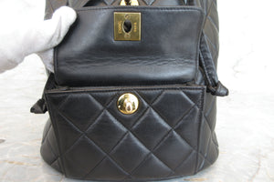 CHANEL/シャネル マトラッセチェーンリュック ラムスキン ブラック/ゴールド金具 リュック 700080045
