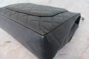 CHANEL/シャネル 中マトラッセシングルフラップチェーンショルダーバッグ キャビアスキン ブラック/シルバー金具 ショルダーバッグ 700070267
