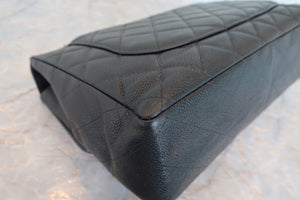 CHANEL/シャネル 中マトラッセシングルフラップチェーンショルダーバッグ キャビアスキン ブラック/シルバー金具 ショルダーバッグ 700070267