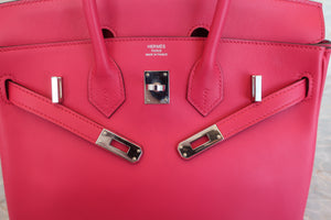 HERMES BIRKIN 25 Swift leather Framboise Hand bag 600080032