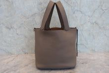 将图片加载到图库查看器，HERMES PICOTIN MM Clemence leather Etoupe gray □L刻印 Etoupe gray 800060170
