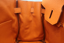 Load image into Gallery viewer, HERMES BIRKIN 30 Clemence leather Orange □P Engraving Hand bag 800060140
