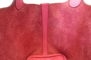 HERMES／エルメス ピコタンロックＰＭ トリヨンクレマンス ローズショッキング U刻印 ハンドバッグ 700090036