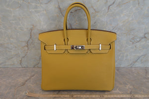 HERMES／エルメス バーキン25 トゴ カリー □L刻印 ハンドバッグ 600120056