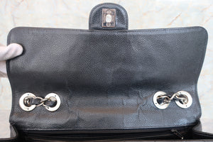 CHANEL/シャネル 中マトラッセシングルフラップチェーンショルダーバッグ キャビアスキン ブラック/シルバー金具 ショルダーバッグ 700070267