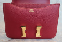 将图片加载到图库查看器，HERMES CONSTANCE3 MINI Epsom leather Rouge Grenet X刻印 Shoulder bag 600100008
