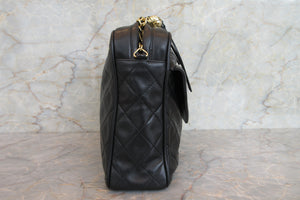 CHANEL/シャネル マトラッセフリンジチェーンショルダーバッグ ラムスキン ブラック/ゴールド金具 ショルダーバッグ 700080021