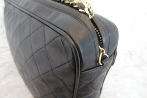 CHANEL/シャネル マトラッセフリンジチェーンショルダーバッグ ラムスキン ブラック/ゴールド金具 ショルダーバッグ 700080021