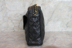CHANEL/シャネル マトラッセフリンジチェーンショルダーバッグ ラムスキン ブラック/ゴールド金具 ショルダーバッグ 700080021