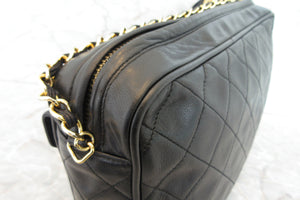 CHANEL/シャネル マトラッセフリンジチェーンショルダーバッグ ラムスキン ブラック/ゴールド金具 ショルダーバッグ 700080021