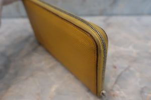 HERMES Azapp Long Silkin Epsom leather/Silk Soleil D Engraving Wallet 500100236
