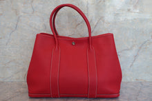 将图片加载到图库查看器，HERMES GARDEN PARTY PM Negonda leather Rouge casaque □P刻印 Tote bag 600080033
