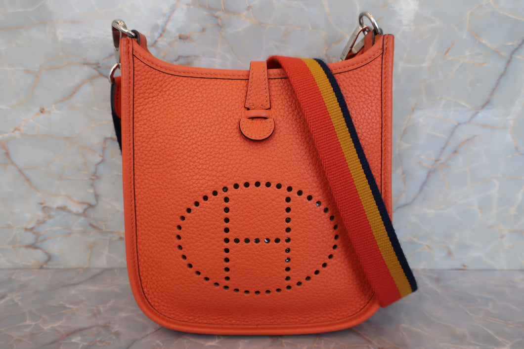 HERMES／エルメス エブリンTPM トリヨンクレマンス オレンジ X刻印 ショルダーバッグ 700030118