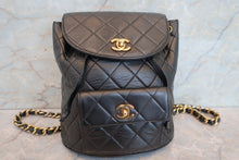 Load image into Gallery viewer, CHANEL Matelasse chain back pack Lambskin Black/Gold hadware Back pack 700100056
